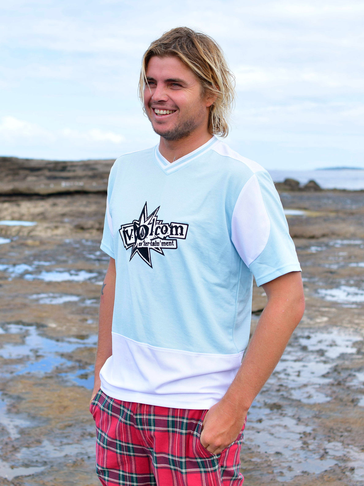 Volcom Entertainment Noa Deane Crew Tee Shirt - Misty Blue