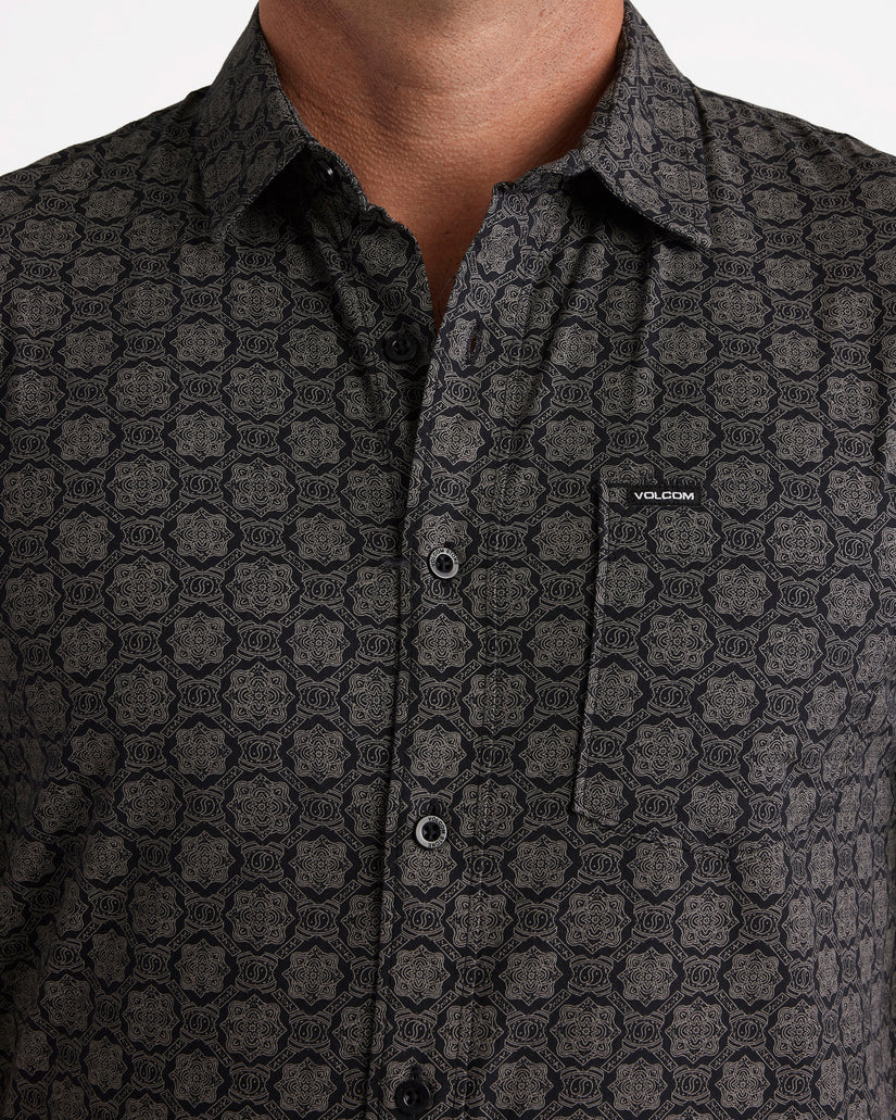 Warbler Short Sleeve Woven Shirt - Black Combo