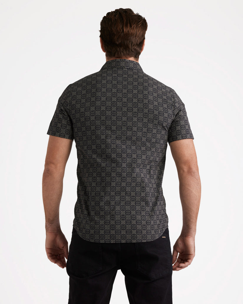 Warbler Short Sleeve Woven Shirt - Black Combo