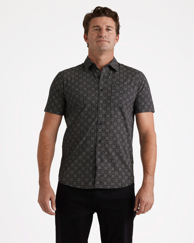 Warbler Short Sleeve Woven Shirt - Black Combo