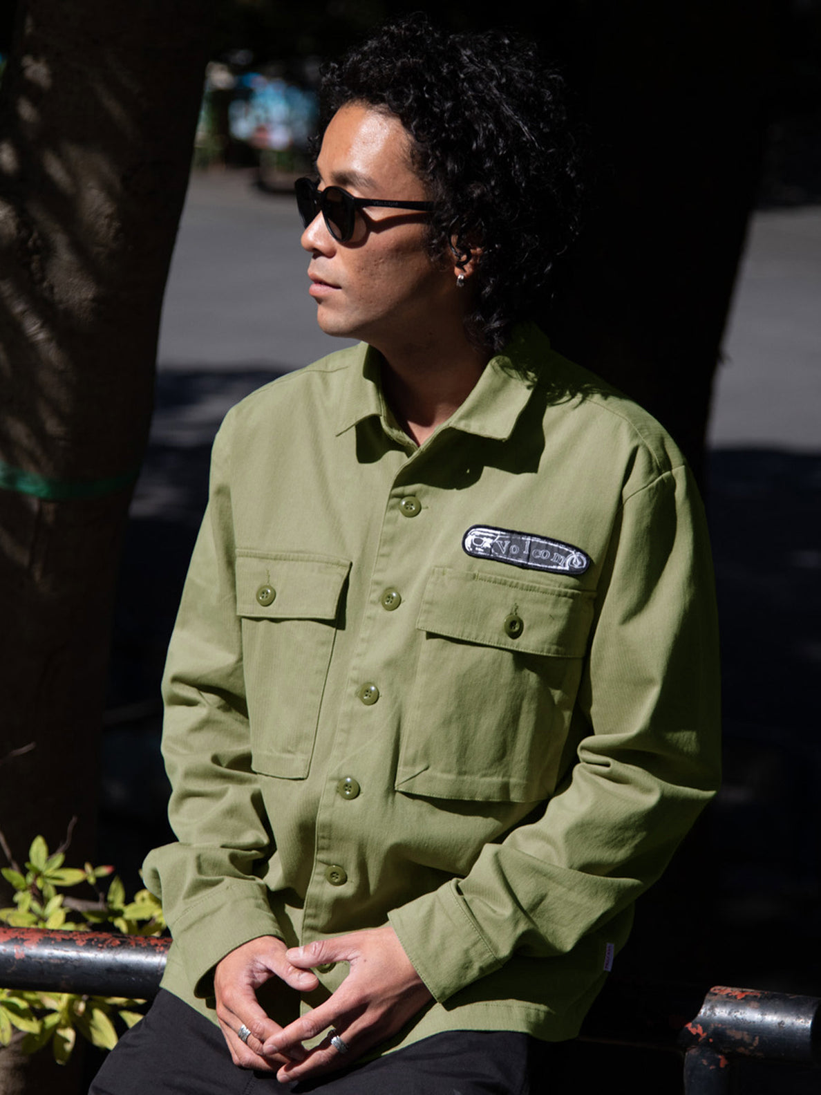 Tokyo True Pinned Workshirt Long Sleeve Shirt - Light Army – Volcom