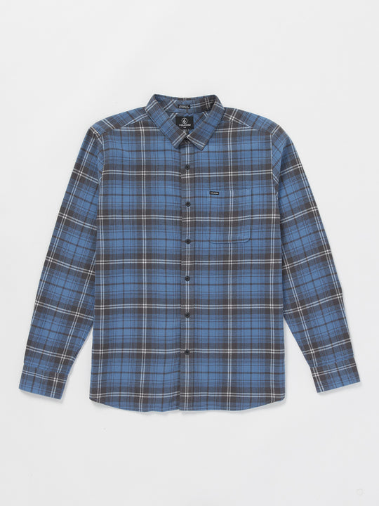 Caden Plaid Long Sleeve Shirt - Blueberry