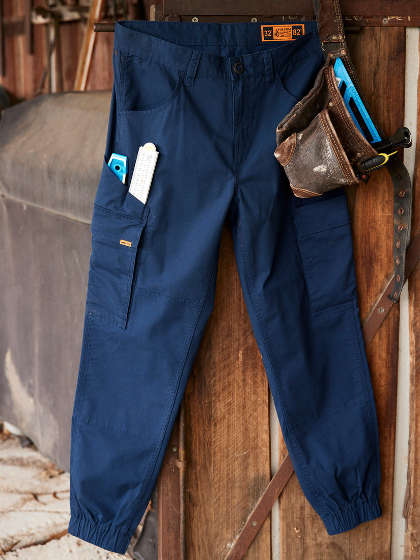 Volcom Workwear Meter Light Cuffed Pant - Navy