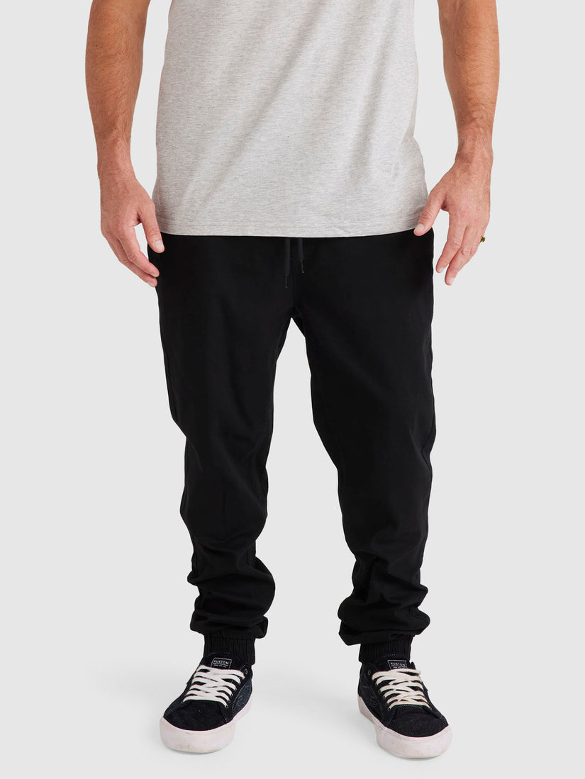 Road Trip Elastic Waist Pant - Black