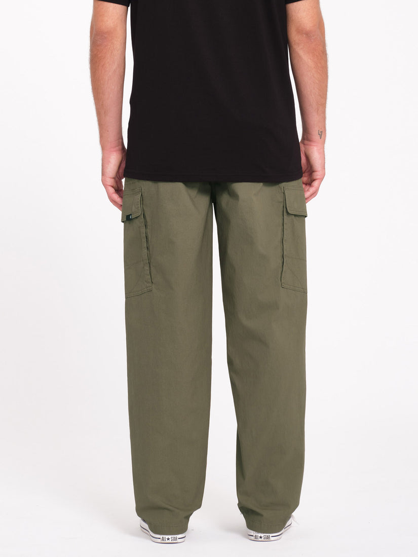 Billow Tapered Elastic Waist Cargo Pant - Wintermoss