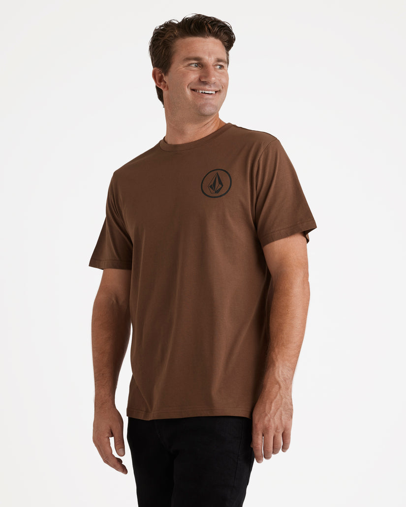 Mini Circle Stone Short Sleeve Tee - Dark Earth