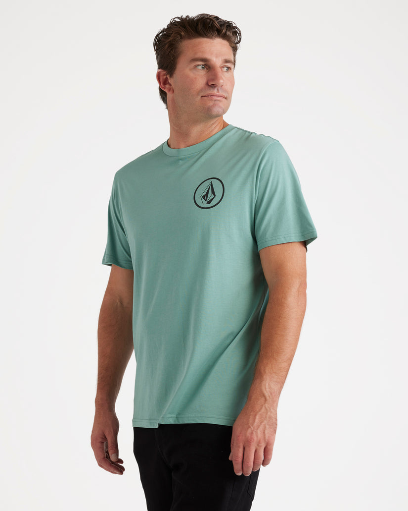 Mini Circle Stone Short Sleeve Tee - Petrol