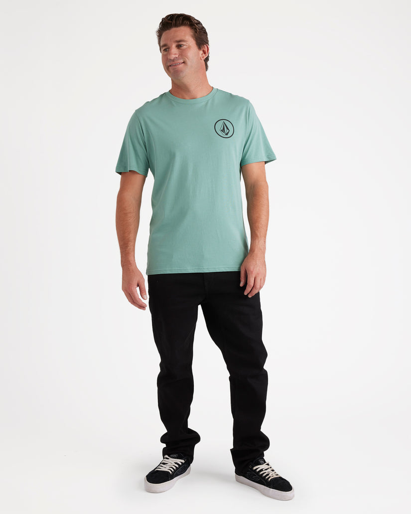 Mini Circle Stone Short Sleeve Tee - Petrol