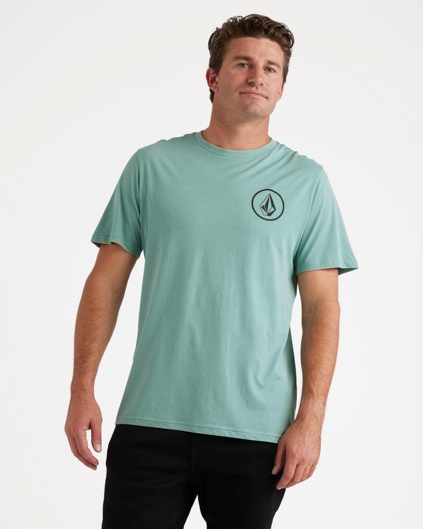 Mini Circle Stone Short Sleeve Tee - Petrol