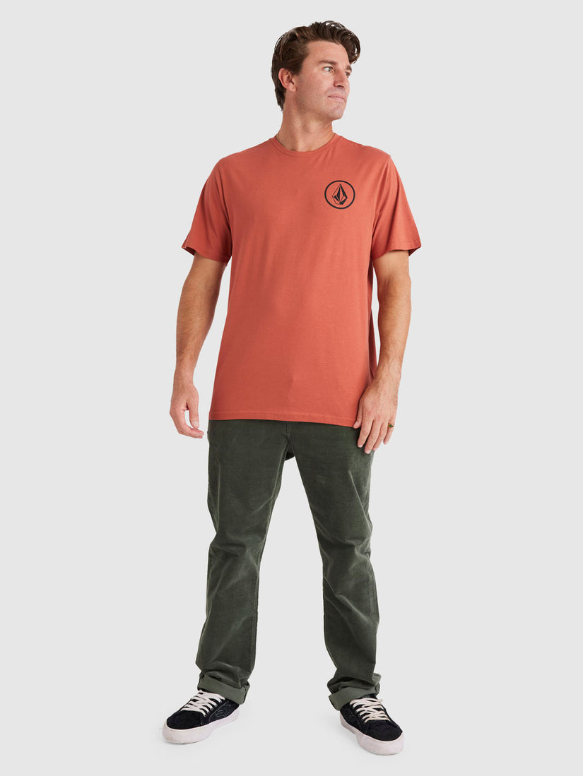 Mini Circle Stone Short Sleeve T-Shirt - Rust