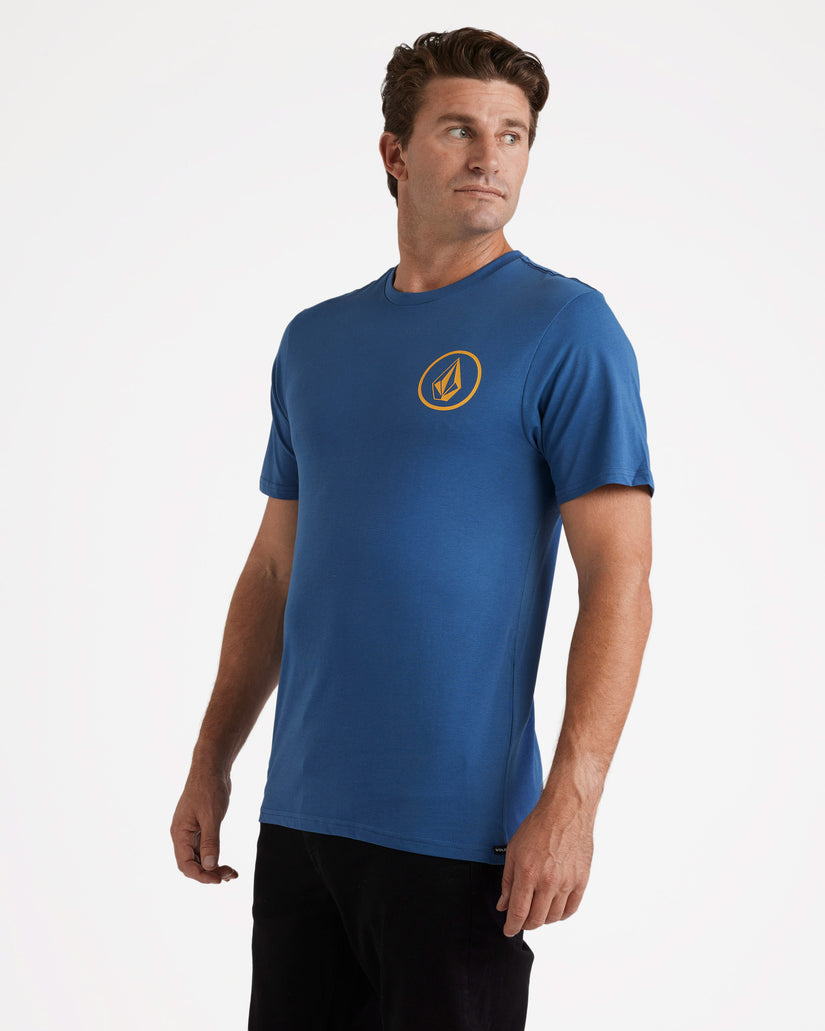 Mini Circle Stone Short Sleeve T-Shirt - Smokey Blue