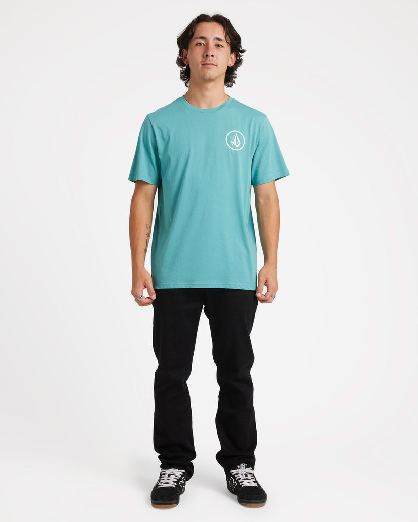 Mini Circle Stone Short Sleeve Tee - Steel Blue