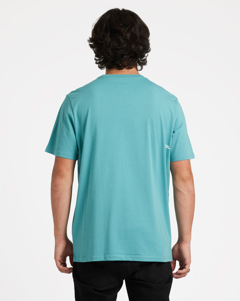 Mini Circle Stone Short Sleeve Tee - Steel Blue