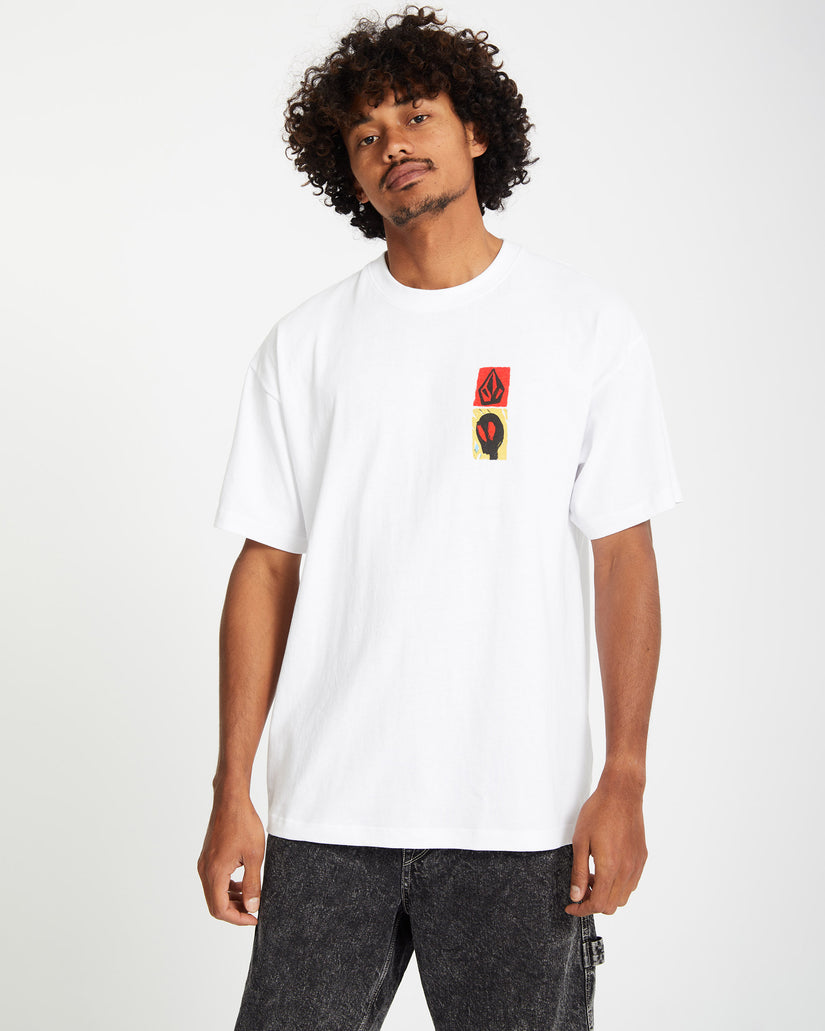 Gonyvaders Loose Short Sleeve Tee - White