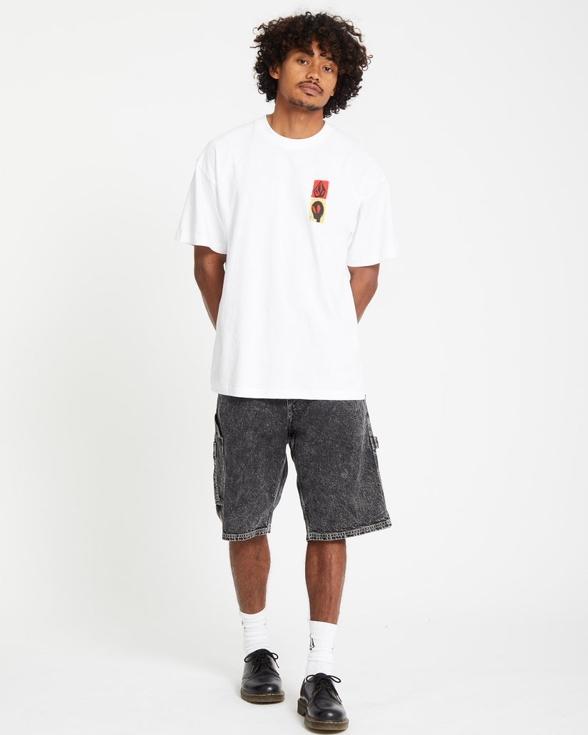 Gonyvaders Loose Short Sleeve Tee - White