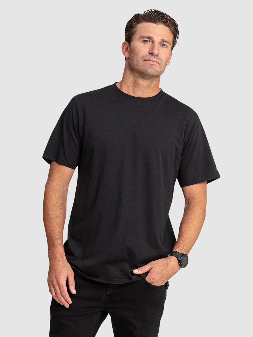 Aus Solid Short Sleeve Tee - Black