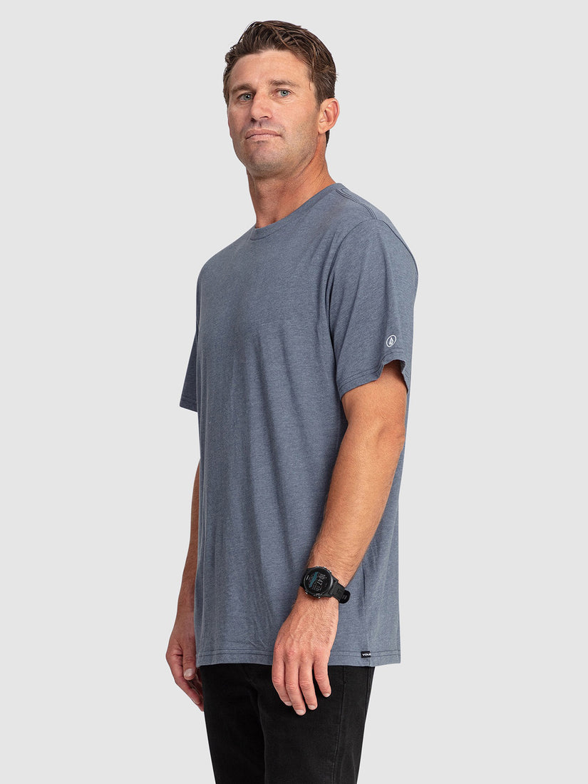 Aus Solid Short Sleeve Tee - Smokey Blue