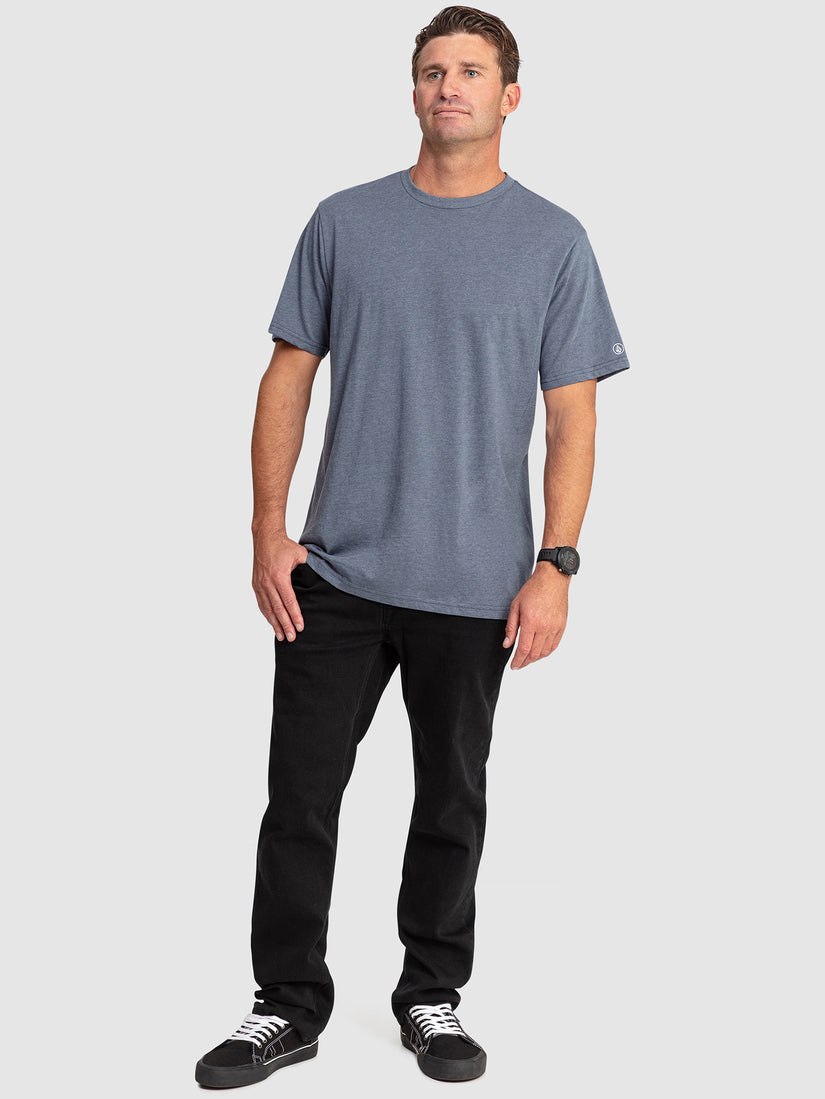 Aus Solid Short Sleeve Tee - Smokey Blue