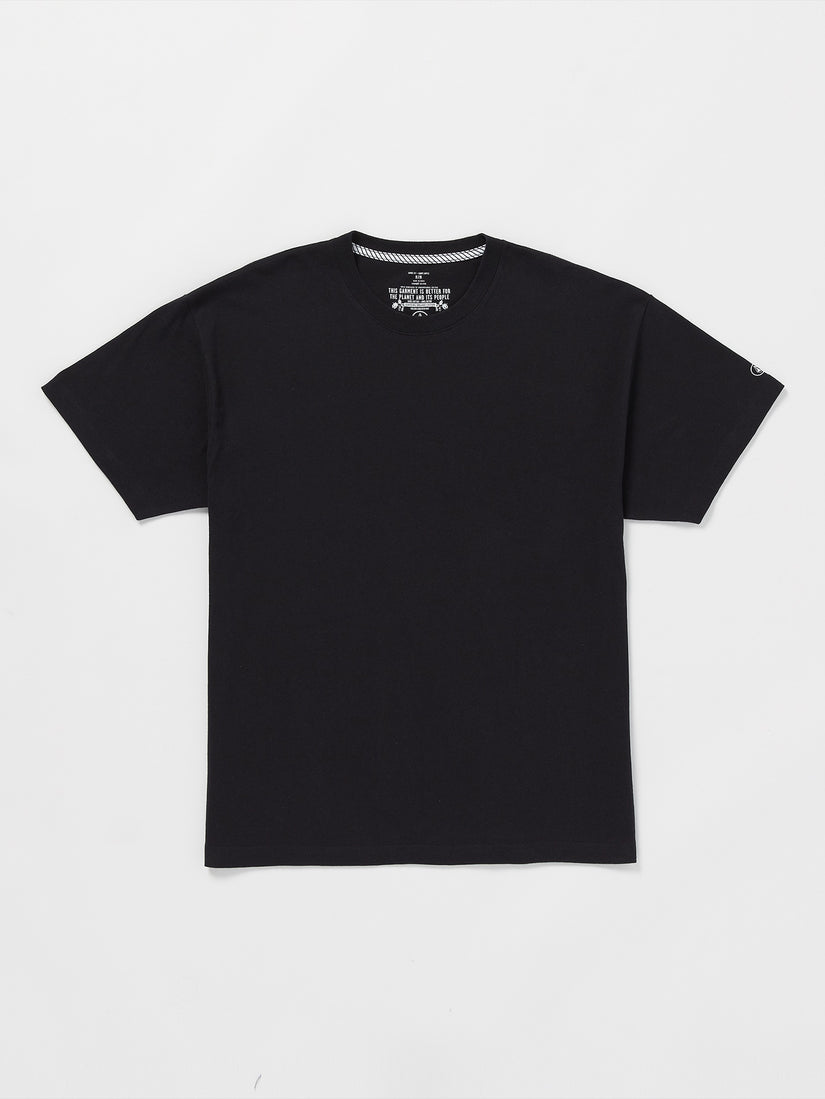 Solid Loose Short Sleeve Tee - Black