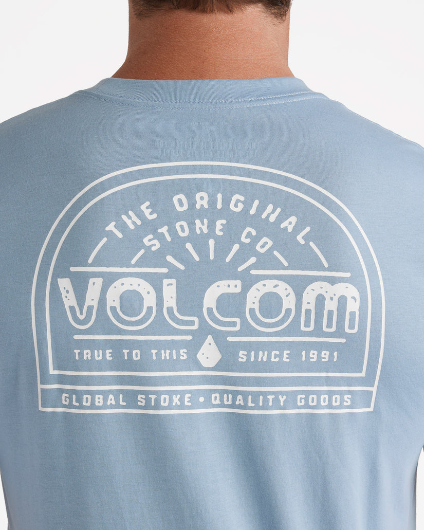 Aus The Early Short Sleeve Tee - Slate Blue