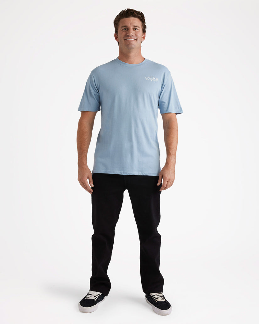 Aus The Early Short Sleeve Tee - Slate Blue