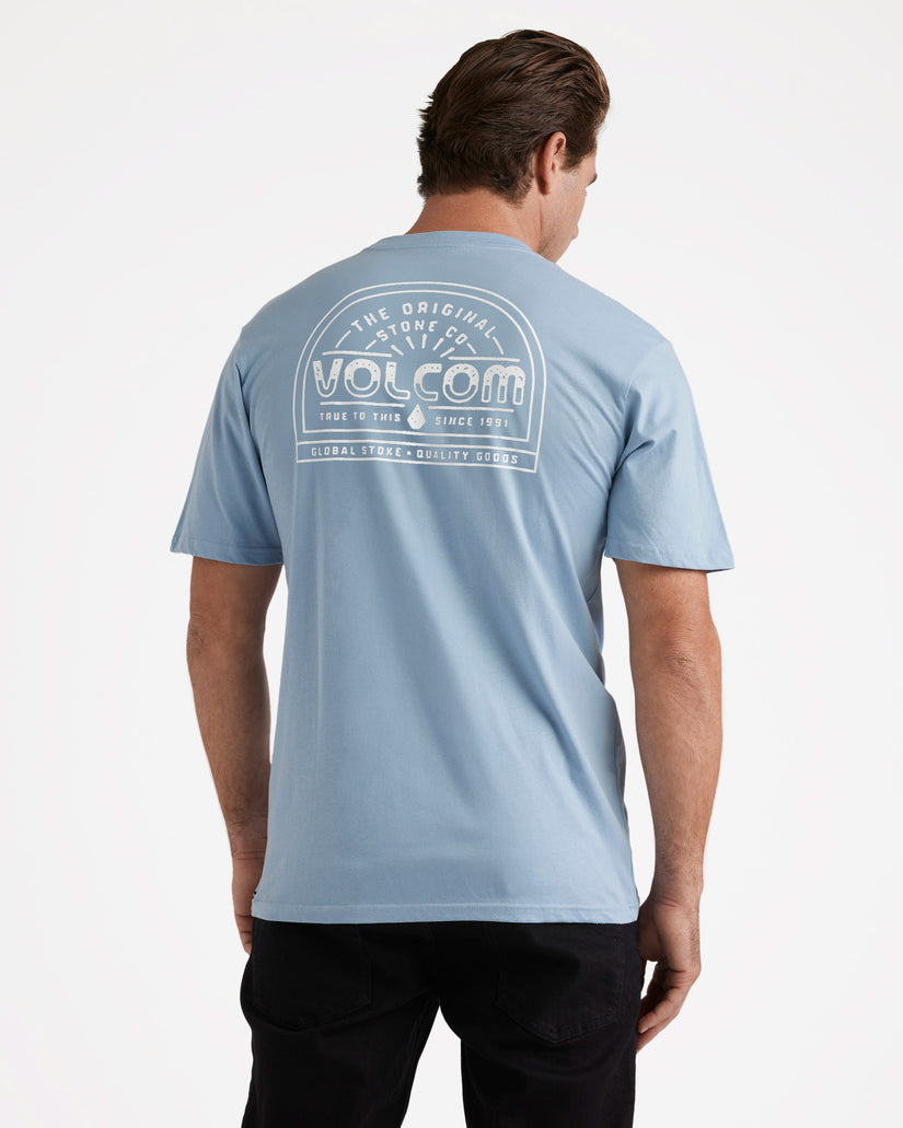 Aus The Early Short Sleeve Tee - Slate Blue