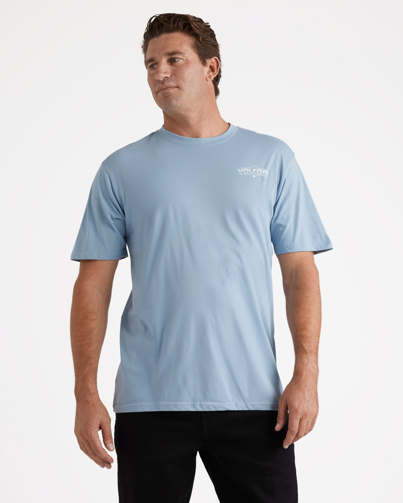 Aus The Early Short Sleeve Tee - Slate Blue