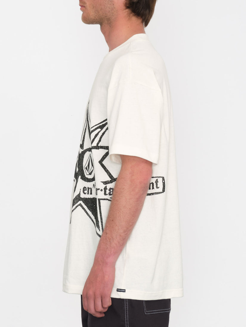 Volcom Entertainment Stone Burst Short Sleeve Tee - Off White