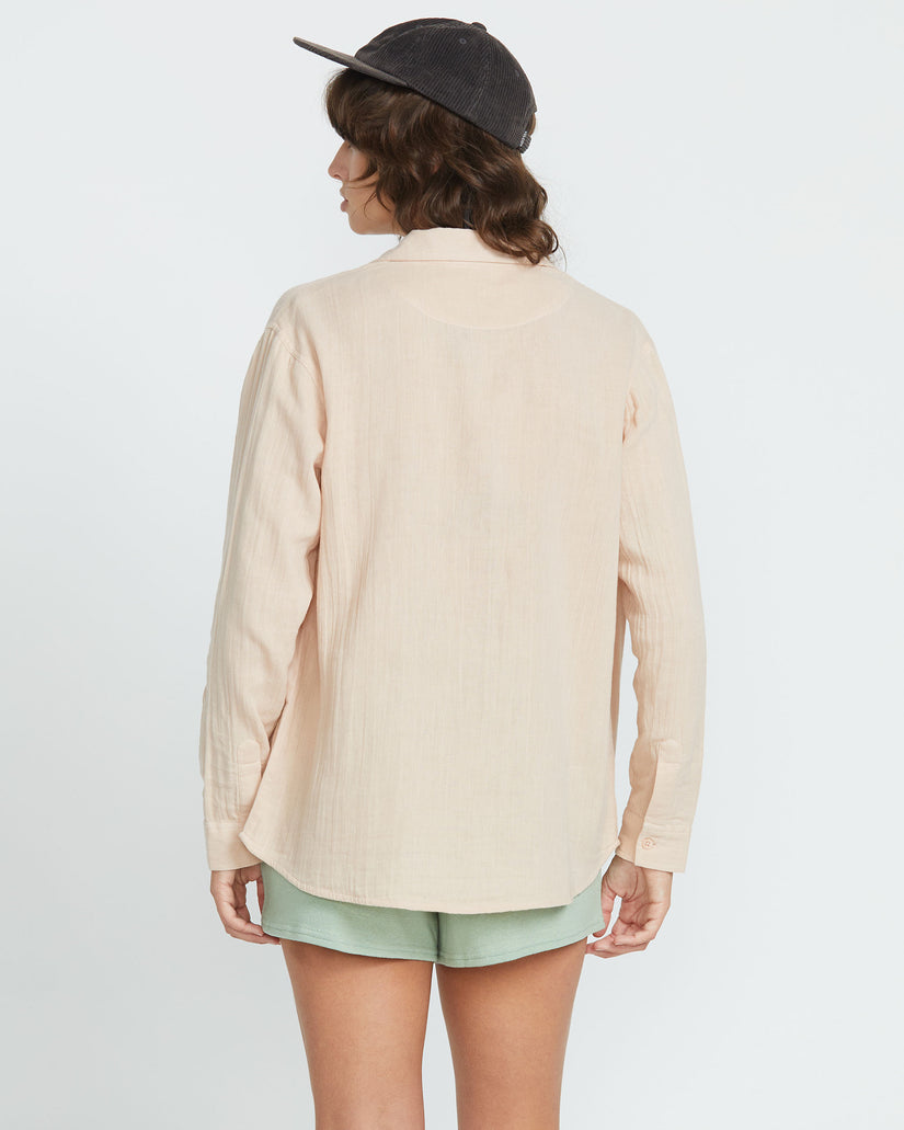 Lived In Lounge Long Sleeve Top - Champagne Gold