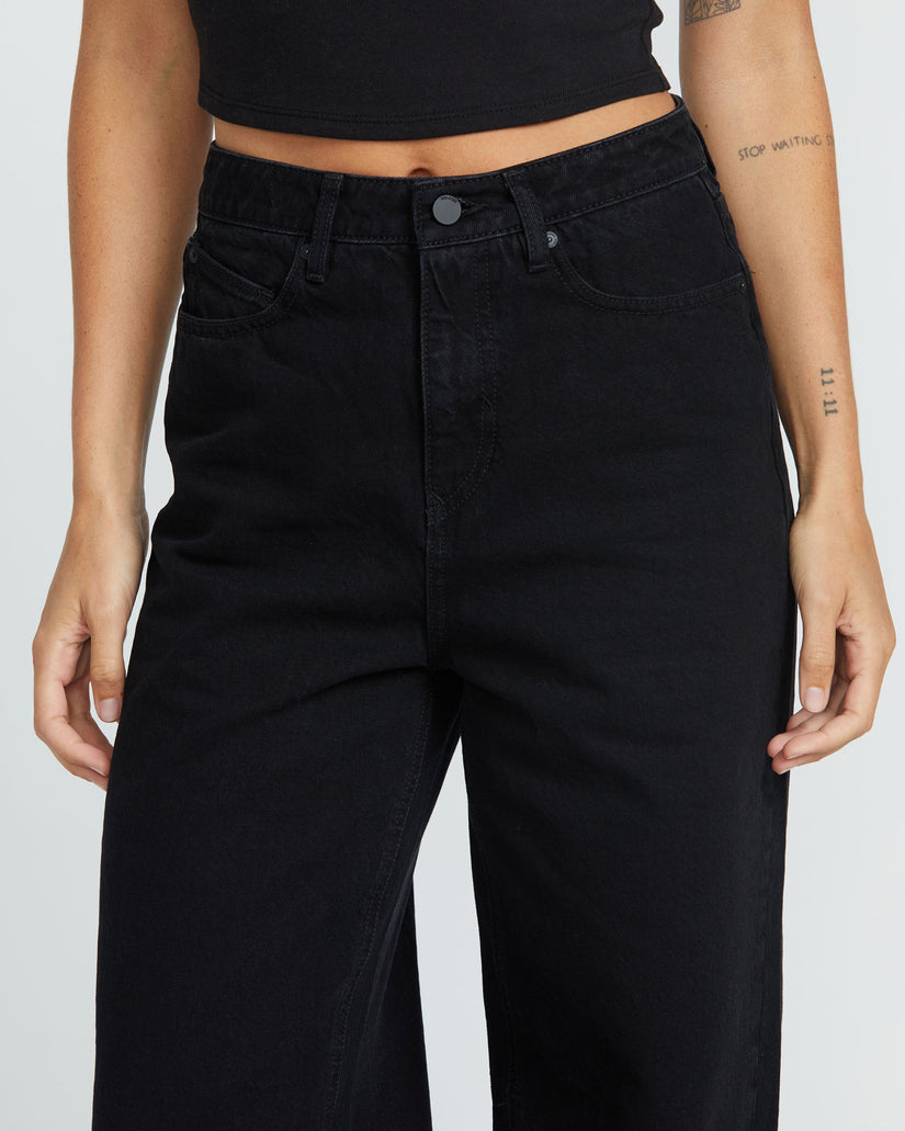 Stoned Bf Hirise Jeans- Black