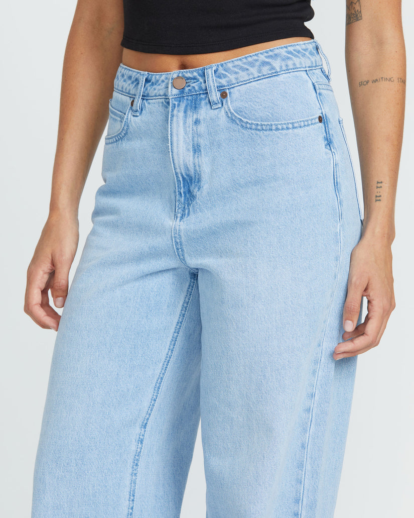 Stoned Bf Hirise Jeans - Blue Bird