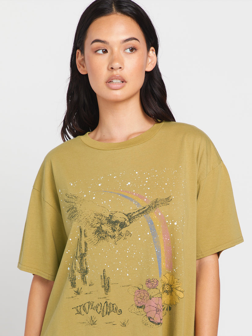 Stones Throw Tee - Seaweed Green