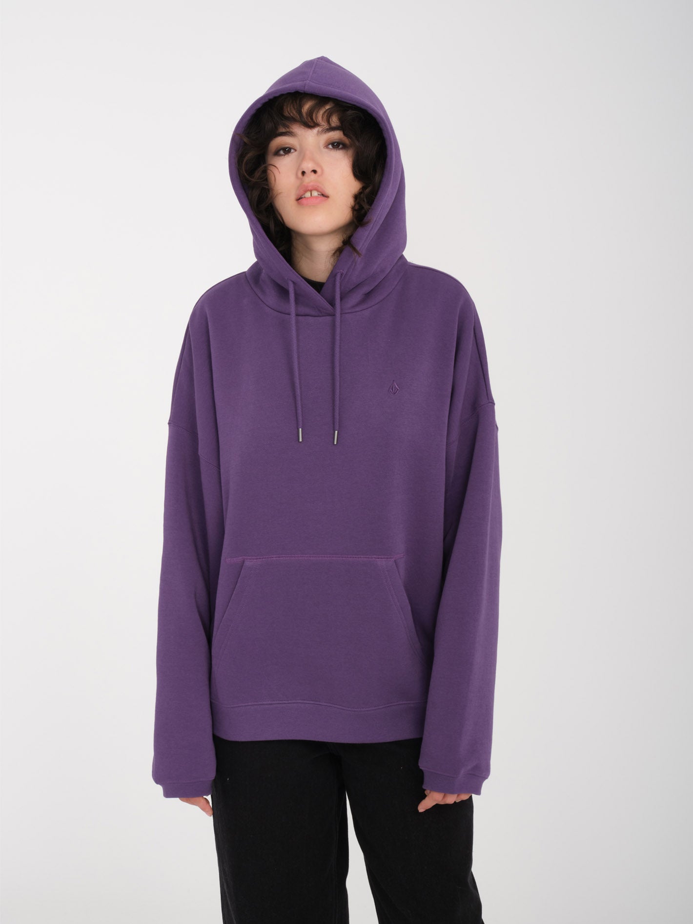 Stone Heart Up Hoodie Deep Purple Volcom