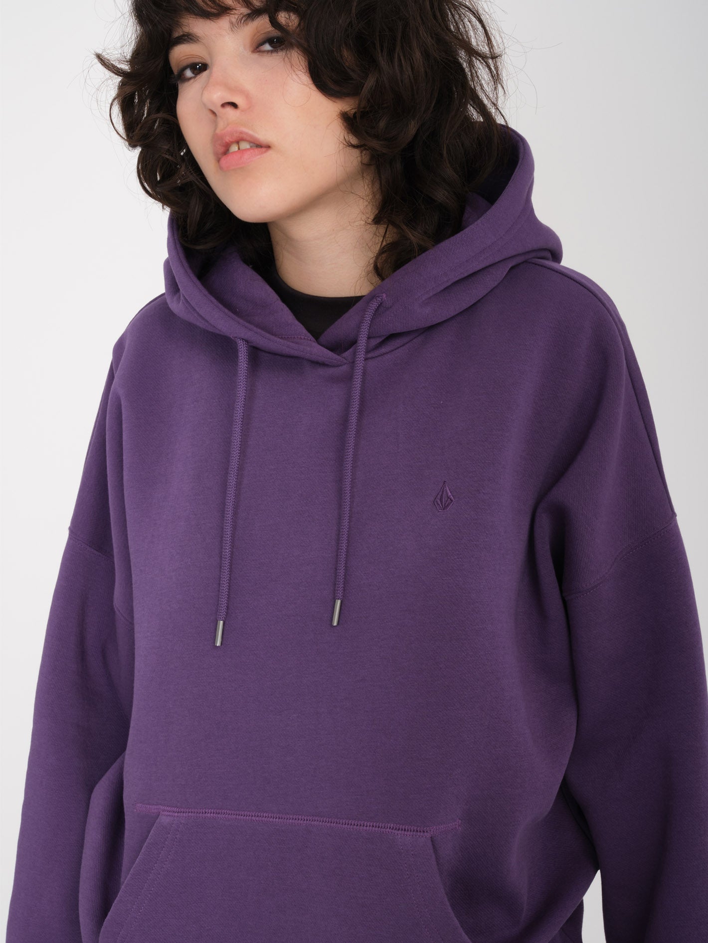 Stone Heart Up Hoodie Deep Purple Volcom