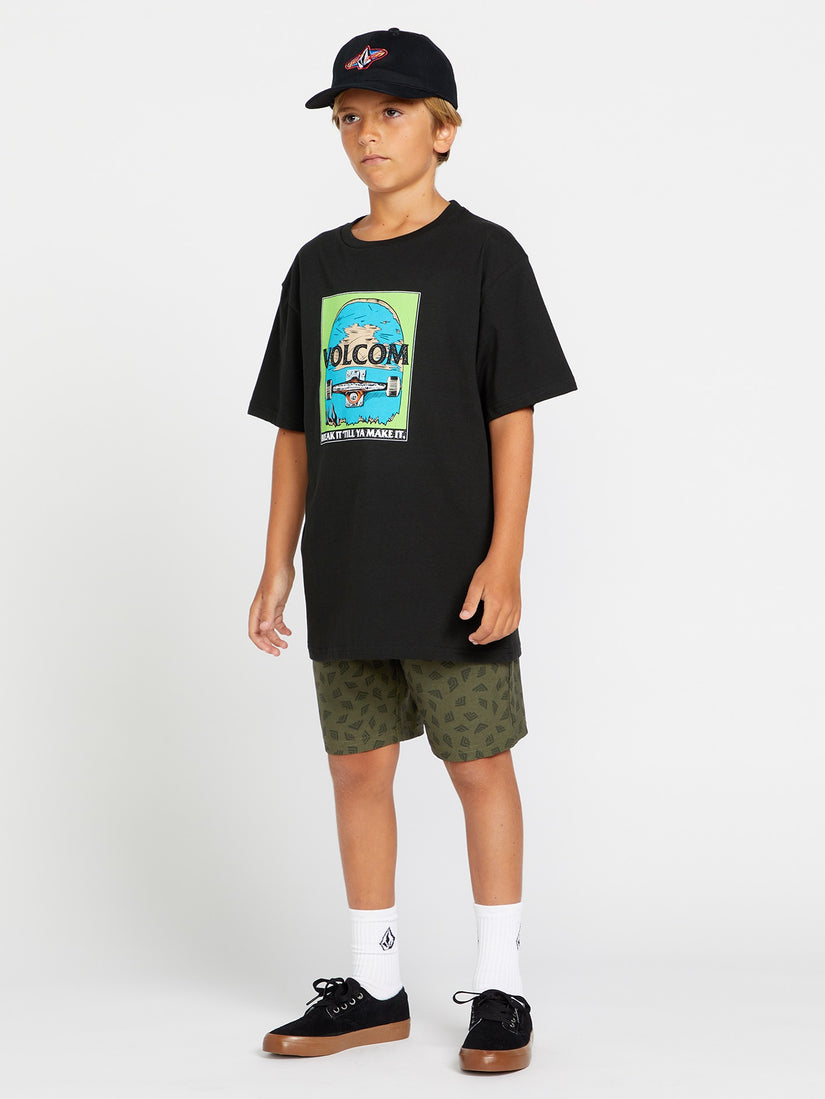 Big Youth Runoff Elastic Waist Hybrid - Squadron Green