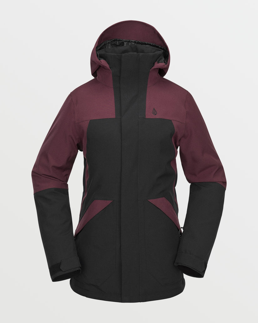 Womens Shelter 3D Stretch Jacket - Burgundy