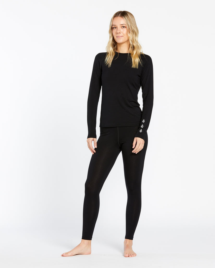 Womens Womens Merino Blend Crew - Black