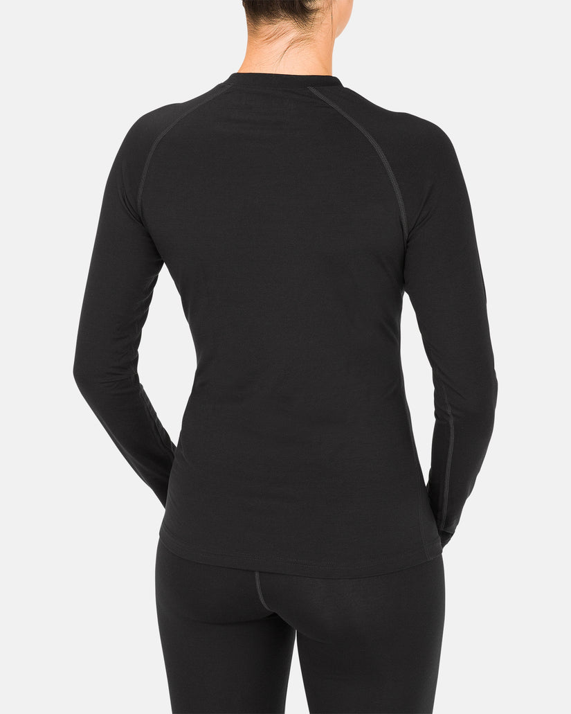 Womens Womens Merino Blend Crew - Black