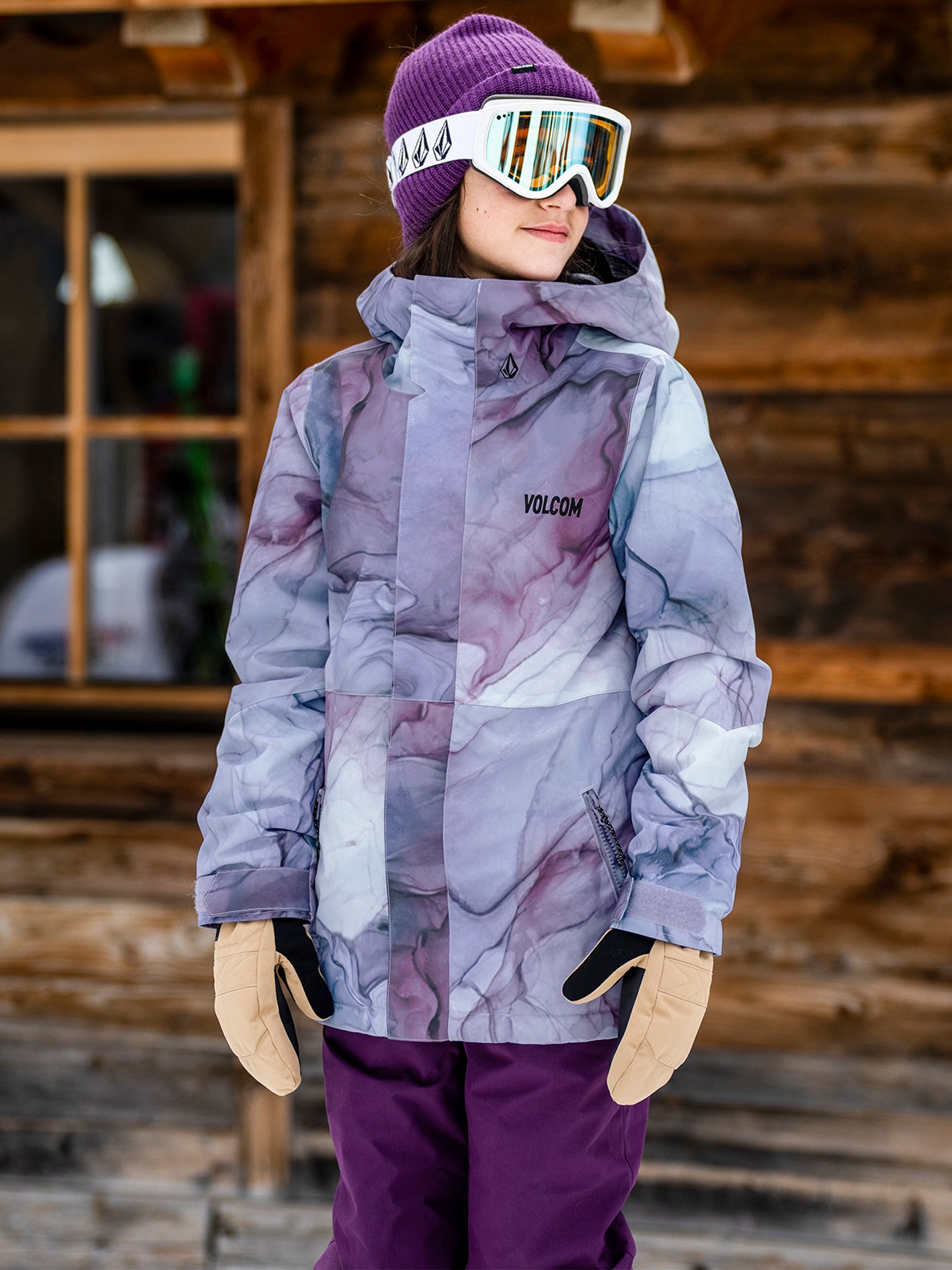 Kids Sass N Fras Insulated Jacket Glacier Ink 2023 Volcom