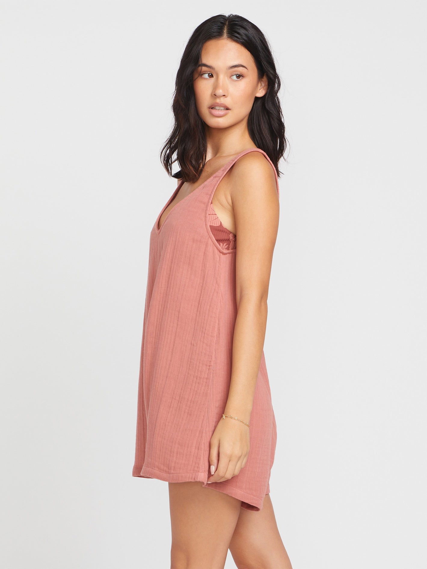 Hang Loose Romper Mauve Rose Volcom