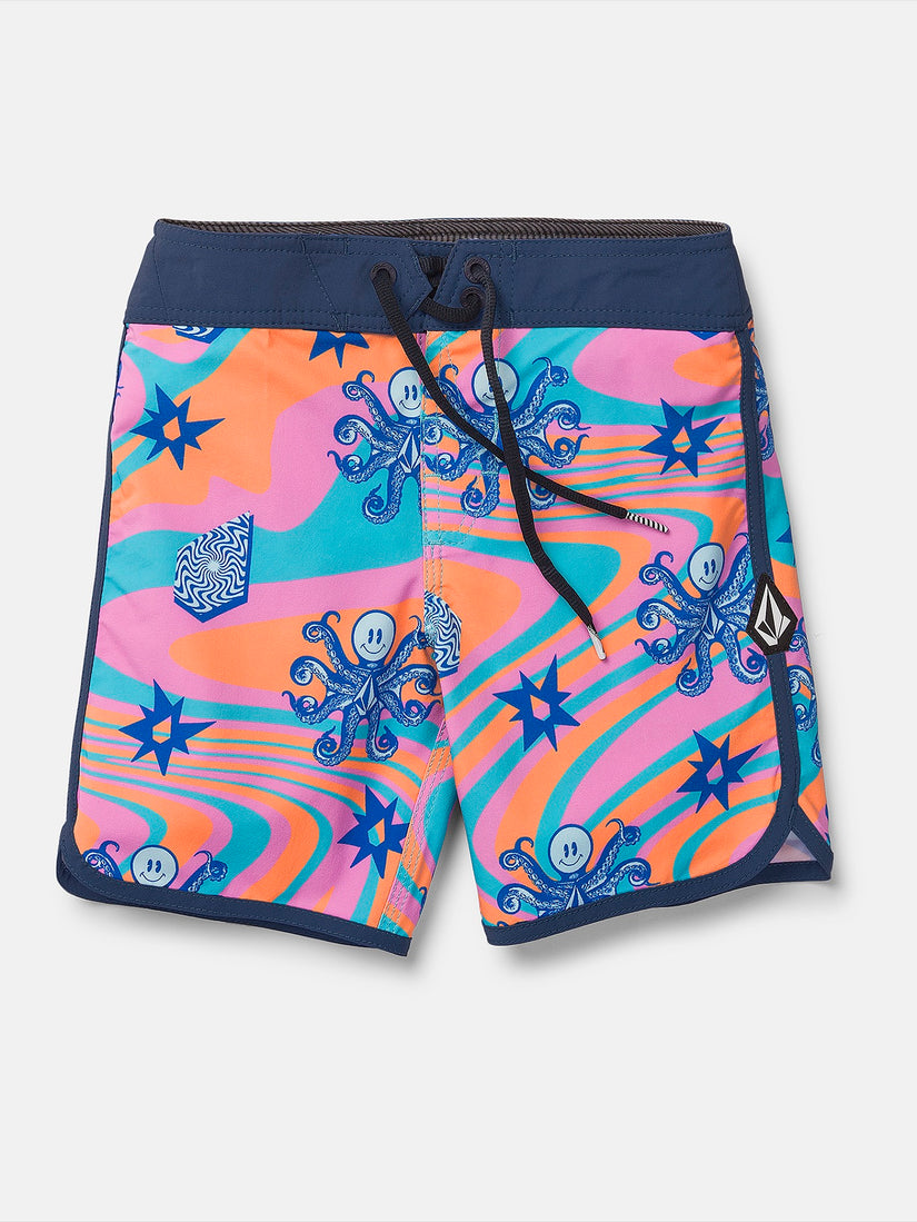 Little Youth Octoparty Scallop Mod Boardshort - Multi