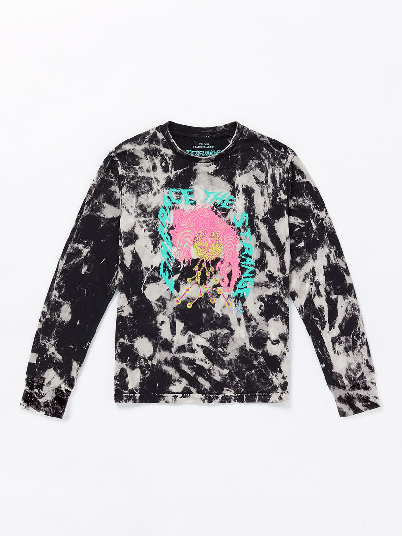 Little Youth Featured Artist Tetsunori Long Sleeve T-Shirt - Black White