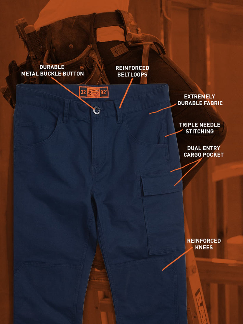 Volcom Workwear Caliper Pant - Navy