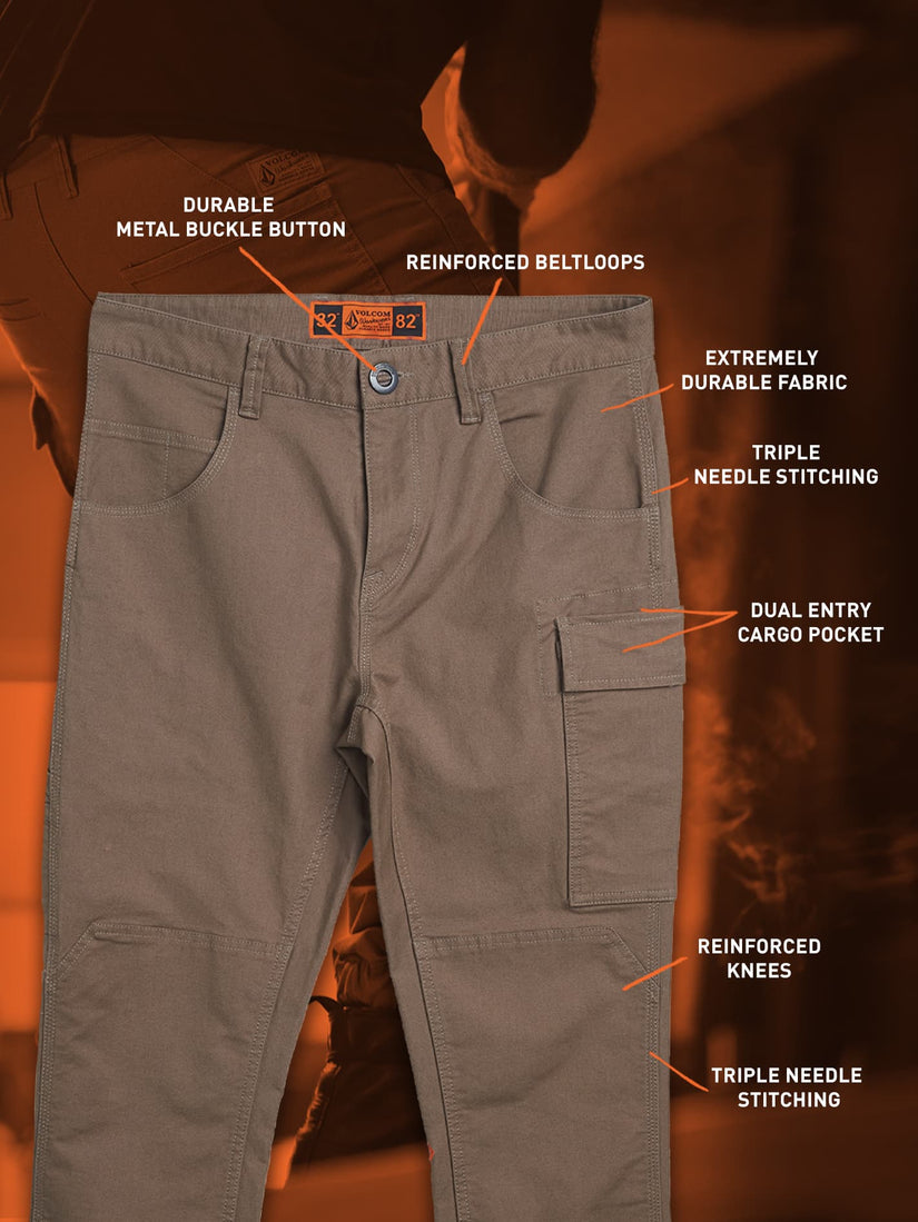 Volcom Workwear Caliper Cuffed Pant - Brindle