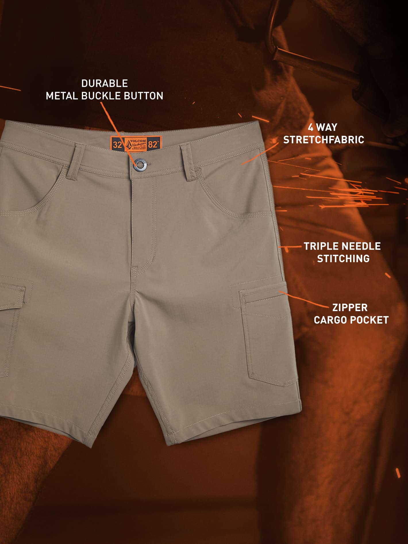 Wrangler outdoor series hot sale 4 way flex shorts