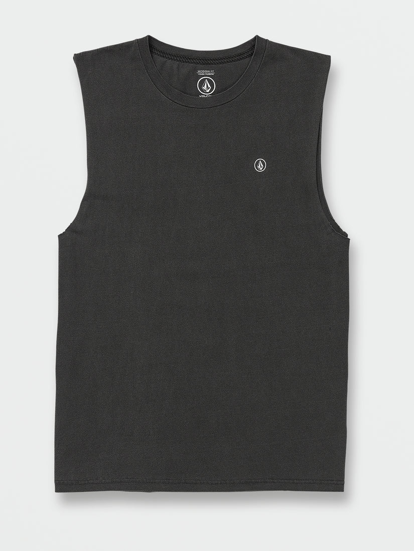 Aus Wash Muscle Tee Black (A3742272_BLK) [F]