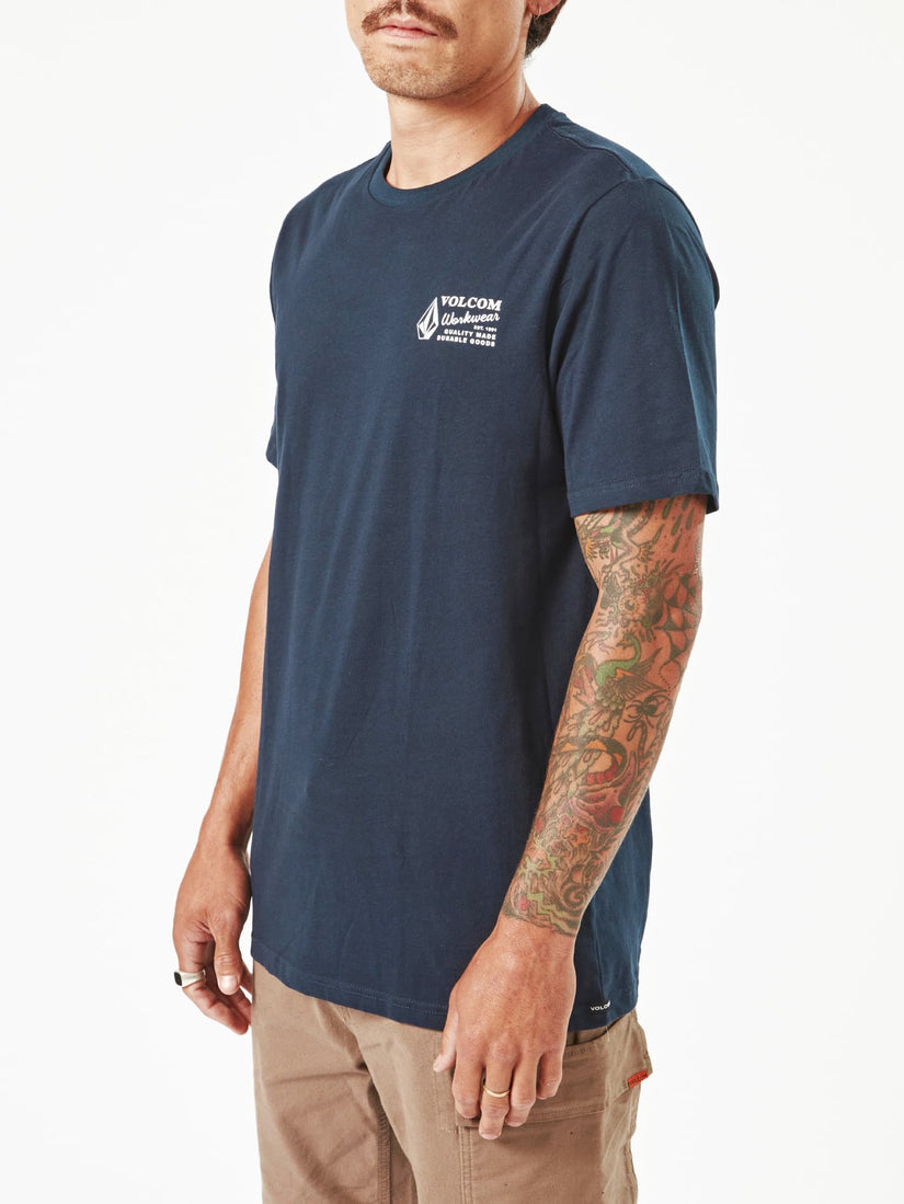 Volcom Workwear Short Sleeve Tee - Navy