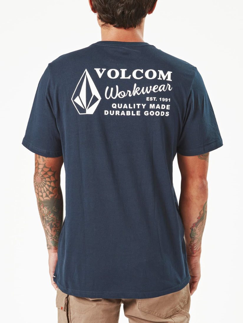 Volcom Workwear Short Sleeve Tee - Navy