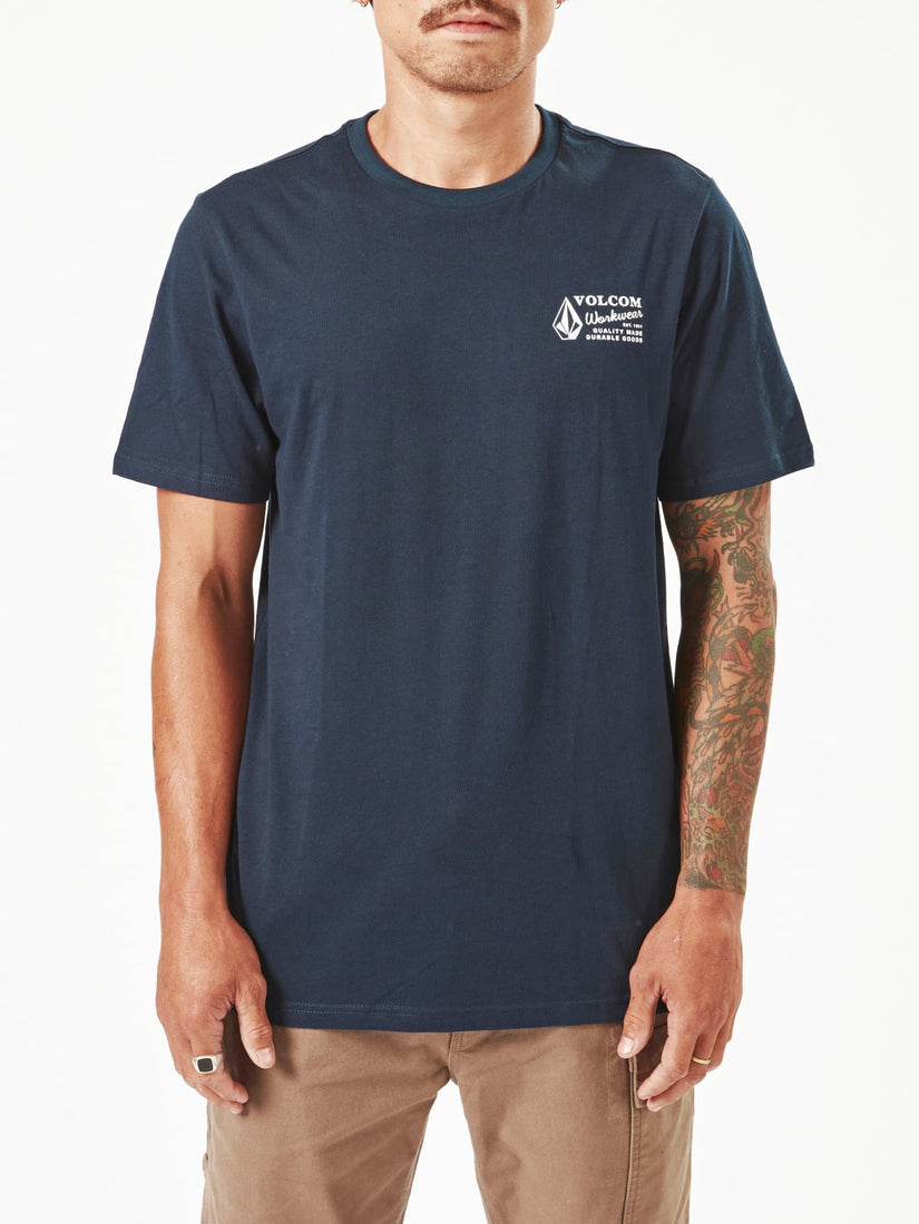 Volcom Workwear Short Sleeve Tee - Navy