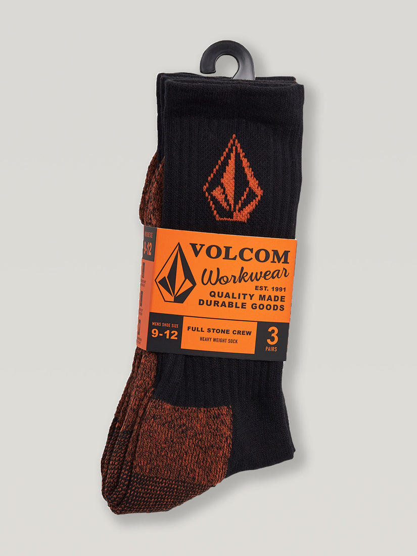 Volcom Workwear Socks 3 Pack - Black